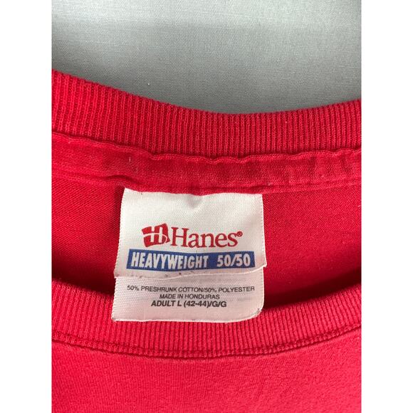 Vintage American Embassy Kuwait Shirt Mens Large Red Military Graphic Tee - Picture 2 of 5